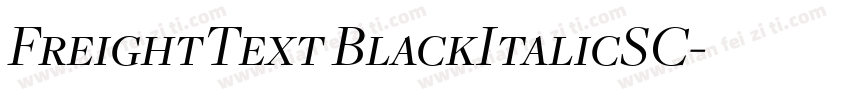 FreightText BlackItalicSC字体转换